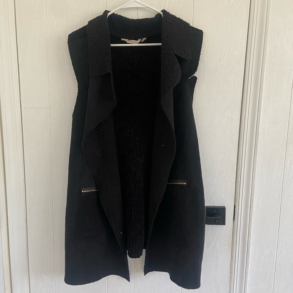 Soft Surroundings fluffy vest sweater size XL